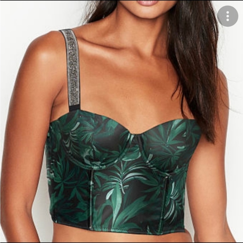 Victoria’s Secret Very Sexy Tropical Palm Bustier Corset Top 34C